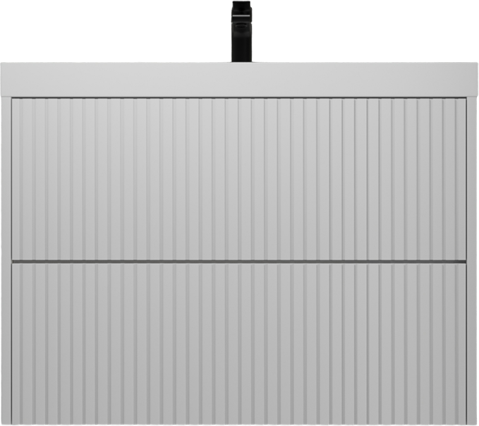 Тумба с раковиной Style Line Стокгольм 80 подвесная, белый рифленый софт