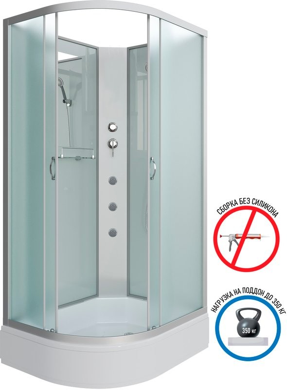 Душевая кабина Niagara Classic NG-33294-14RBKG 120х90 см, без крыши, с гидромассажем