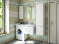 Мебель для ванной комнаты Эстет Dallas Luxe 140 подвесная, 1 ящик, под стиральную машину R