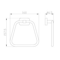 Держатель для полотенец Wonzon & Woghand Graffity WW-9313-BN брашированный никель, кольцо Держатель для полотенец Wonzon & Woghand Graffity WW-9313-BN брашированный никель, кольцо