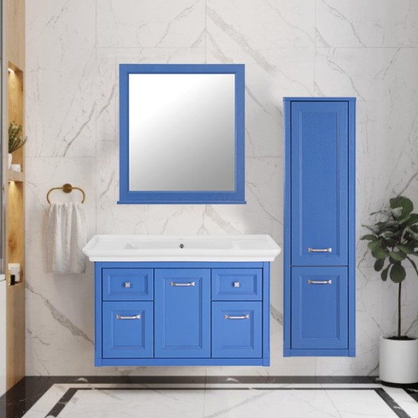 Мебель для ванной комнаты ASB-Woodline Толедо 105 синяя