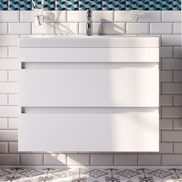 Тумба с раковиной IDDIS Zodiac 80 подвесная, с ящиками