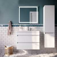 Тумба с раковиной IDDIS Zodiac 80 подвесная, с ящиками