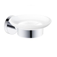 Мыльница AQUAme AQM7211CR настенная, стеклянная, белая, хром