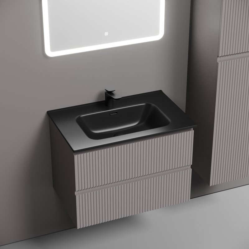 Тумба с раковиной Sancos Snob R 70 doha soft, раковина CN7007MB