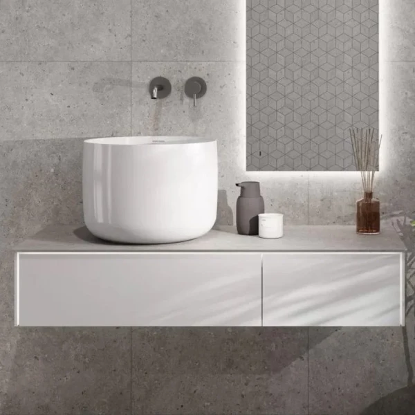 Тумба с раковиной KERAMA MARAZZI Magica 120 утренний серый матовый