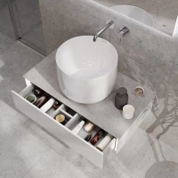 Тумба с раковиной KERAMA MARAZZI Magica 120 утренний серый матовый