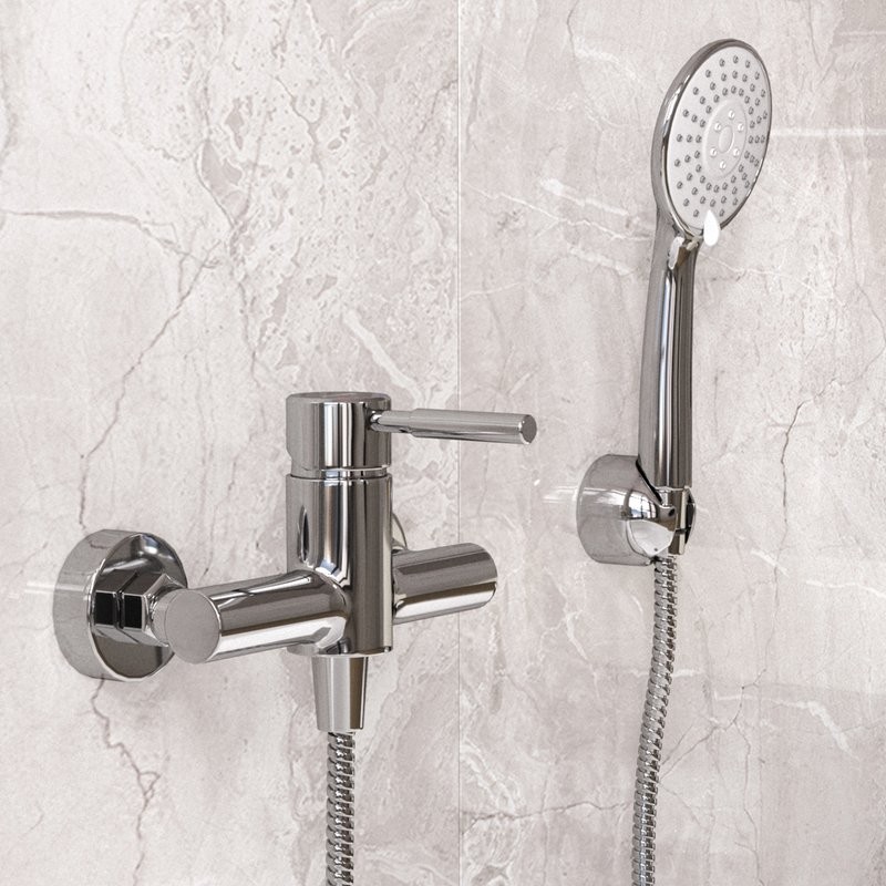 Смеситель для душа Wasserkraft Main + Комплект мочалок Wasserkraft