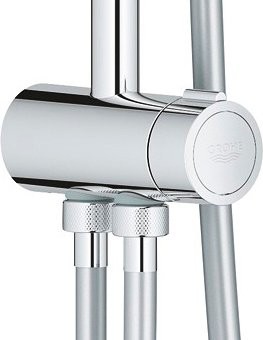 Душевой комплект Смеситель Grohe Eurostyle New 33591003 + Стойка New Tempesta Rustic 27399002