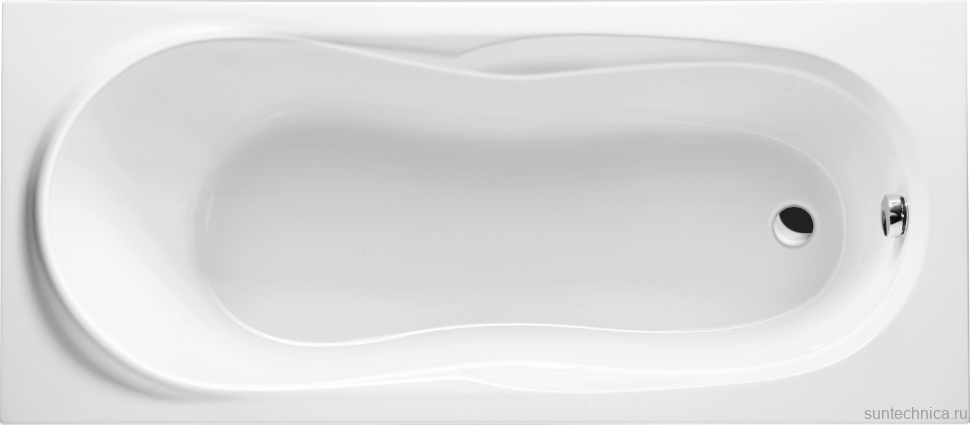 Акриловая ванна Excellent Sekwana 170x75 см, встраиваемая, белая, с каркасом