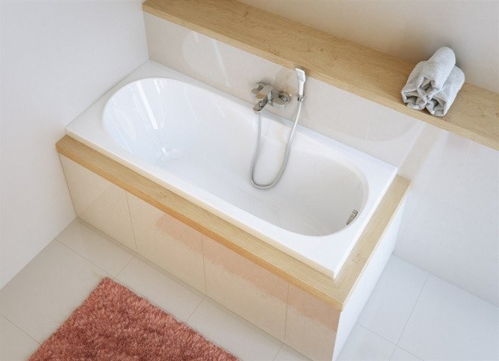 Акриловая ванна Excellent Sekwana 170x75 см, встраиваемая, белая, с каркасом