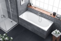 Акриловая ванна Excellent Sekwana 170x75 см, встраиваемая, белая, с каркасом