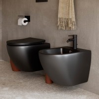 Комплект Унитаз подвесной Ceramicanova Metropol CN4002MB безободковый, с микролифтом + Инсталляция Envision CN1002M + Кнопка Flat, матовый хром
