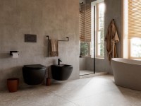 Комплект Унитаз подвесной Ceramicanova Metropol CN4002MB безободковый, с микролифтом + Инсталляция Envision CN1002M + Кнопка Flat, матовый хром