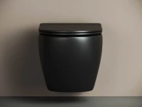 Комплект Унитаз подвесной Ceramicanova Metropol CN4002MB безободковый, с микролифтом + Инсталляция Envision CN1002M + Кнопка Flat, матовый хром