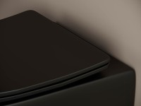Комплект Унитаз подвесной Ceramicanova Metropol CN4002MB безободковый, с микролифтом + Инсталляция Envision CN1002M + Кнопка Flat, матовый хром
