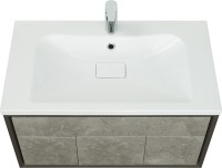 Тумба с раковиной AQUATON Уэльс 80 графит
