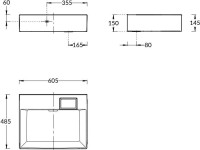Мебельная раковина KERAMA MARAZZI Logica 60 без отверстий