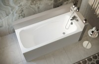 Акриловая ванна Roca Line без опоры 160x70 см, пристенная, белая