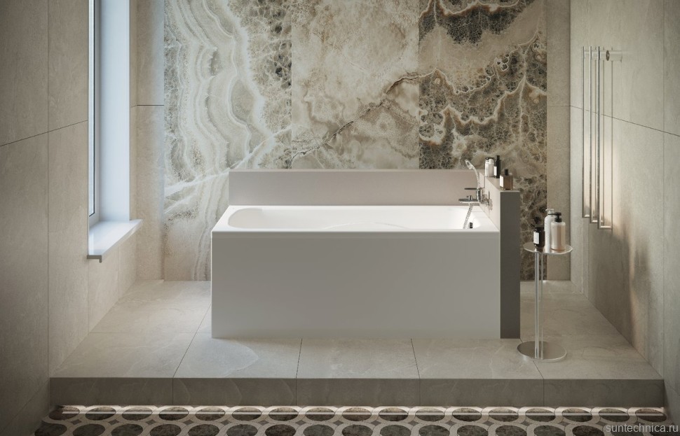 Акриловая ванна Roca Line без опоры 160x70 см, пристенная, белая