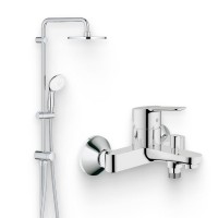 Душевой комплект Смеситель Grohe BauEdge 23334000 + Стойка New Tempesta 27389002