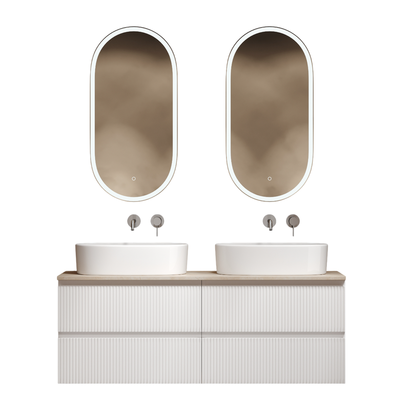 Мебель для ванной комнаты Sancos Snob T 140 bianco, столешница бежевая TT140A2, раковина CN6075