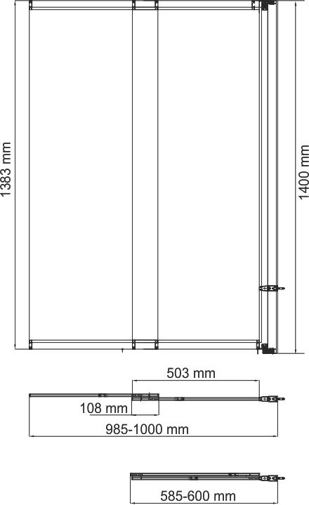 Шторка на ванну Wasserkraft Main 41S02-100 RM