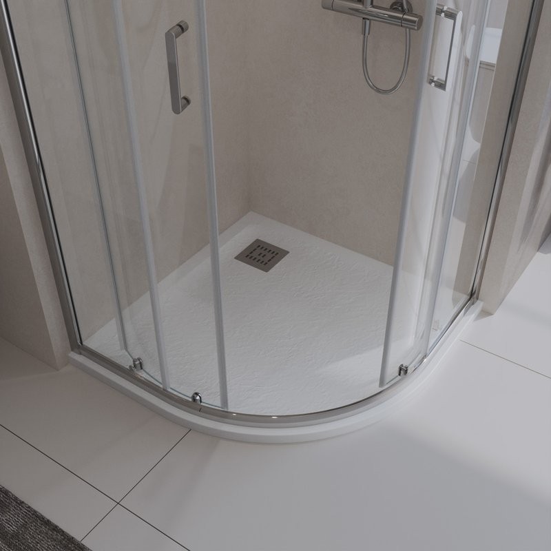 Поддон для душа BelBagno Uno R 80х80, белый, с сифоном