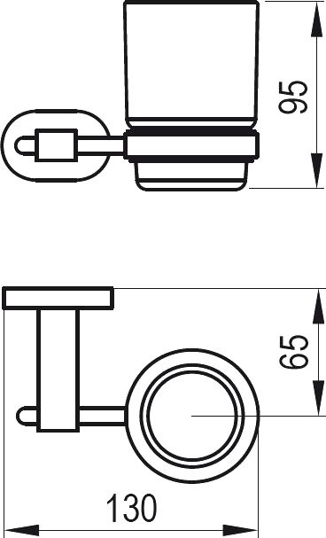 Стакан для ванной Ravak Chrome CR 210.00 настенный, хром, стеклянный
