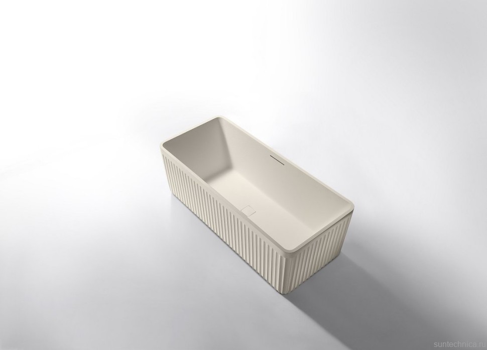 Ванна из искусственного камня AltroBagno Cinzia 090108 170x75 см, отдельностоящая, на ножках, с донным клапаном, с подголовником