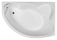 Акриловая ванна Aquanet Jamaica 00205503 R 160x100 см, угловая, правая, пристенная, белая, асимметричная, с каркасом, с сиденьем