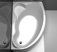 Акриловая ванна Aquanet Jamaica 00205503 R 160x100 см, угловая, правая, пристенная, белая, асимметричная, с каркасом, с сиденьем