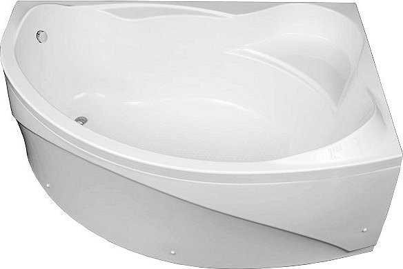 Акриловая ванна Aquanet Jamaica 00205503 R 160x100 см, угловая, правая, пристенная, белая, асимметричная, с каркасом, с сиденьем