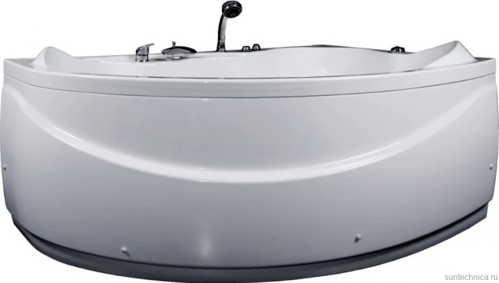 Акриловая ванна Aquanet Jamaica 00205503 R 160x100 см, угловая, правая, пристенная, белая, асимметричная, с каркасом, с сиденьем