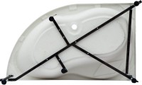 Акриловая ванна Aquanet Jamaica 00205503 R 160x100 см, угловая, правая, пристенная, белая, асимметричная, с каркасом, с сиденьем