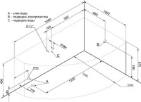 Акриловая ванна Aquanet Jamaica 00205503 R 160x100 см, угловая, правая, пристенная, белая, асимметричная, с каркасом, с сиденьем