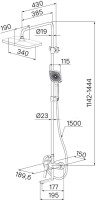 Душевая стойка IDDIS Parker PARSB3Fi06 глянцевый хром