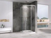 Душевой уголок Abber Schwarzer Diamant AG01090 90x90, профиль хром, стекло прозрачное