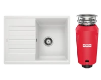 Комплект Мойка Blanco Zia 45 S Compact 524725 белая + Измельчитель Franke Комплект Мойка Blanco Zia 45 S Compact 524725 белая + Измельчитель Franke