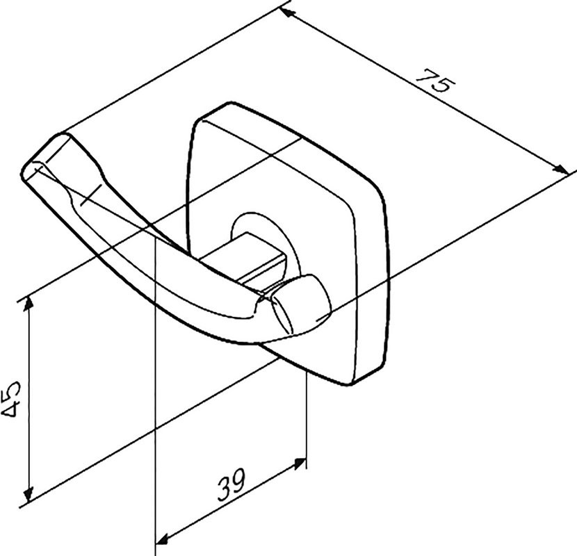 Набор Ершик AM.PM Gem A9033400 + Держатель A90341400 + Крючок A9035600