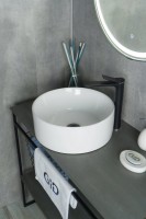 Накладная раковина GID Esfera N9011 40 глянцевая белая, круглая, фаянс