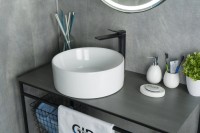 Накладная раковина GID Esfera N9011 40 глянцевая белая, круглая, фаянс