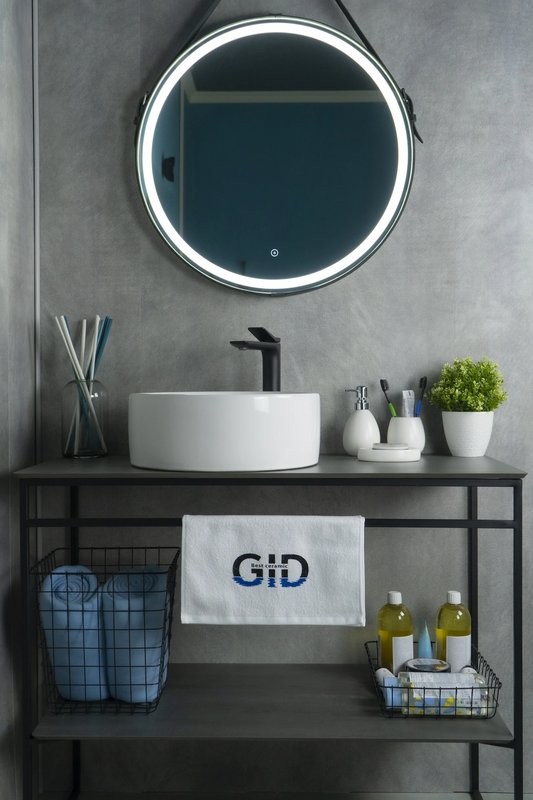 Накладная раковина GID Esfera N9011 40 глянцевая белая, круглая, фаянс