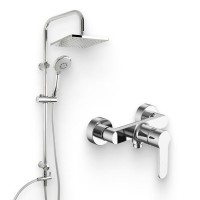 Душевой комплект Смеситель для душа Aquanet Passion AF300-30С хром + Стойка S