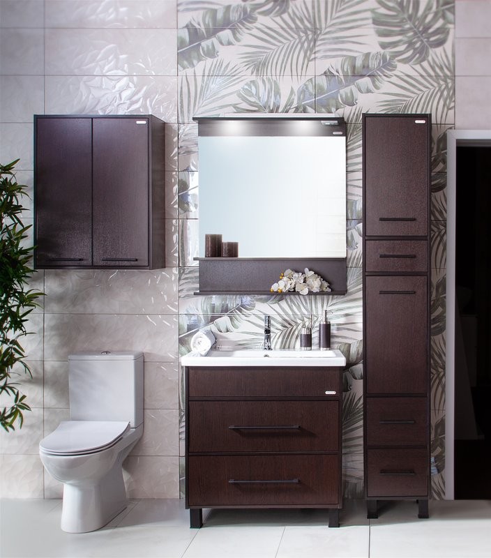 Тумба с раковиной Бриклаер Чили 80 венге С