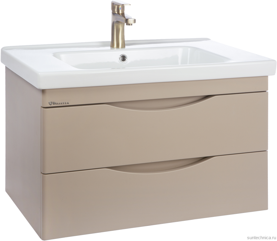 Тумба с раковиной Bellezza Санриса 100 подвесная, капучино