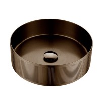 Накладная раковина AltroBagno Costoso 001008 BrAn 40 состаренная бронза, круглая, нержавеющая сталь