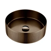 Накладная раковина AltroBagno Costoso 001008 BrAn 40 состаренная бронза, круглая, нержавеющая сталь