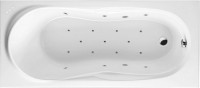 Акриловая ванна Excellent Sekwana WAEX.SEK17.RELAX 170x75 см, левая, встраиваемая, с гидромассажем, белая, с каркасом, со сливом-переливом