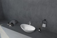 Накладная раковина Abber Stein AS2610 62 матовая белая, овальная, искусственный камень